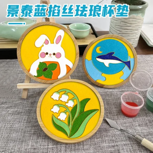 kf-S468854833cdb4cbaaef46f09b8221c32d Cloisonne Coasters DIY Art Kit