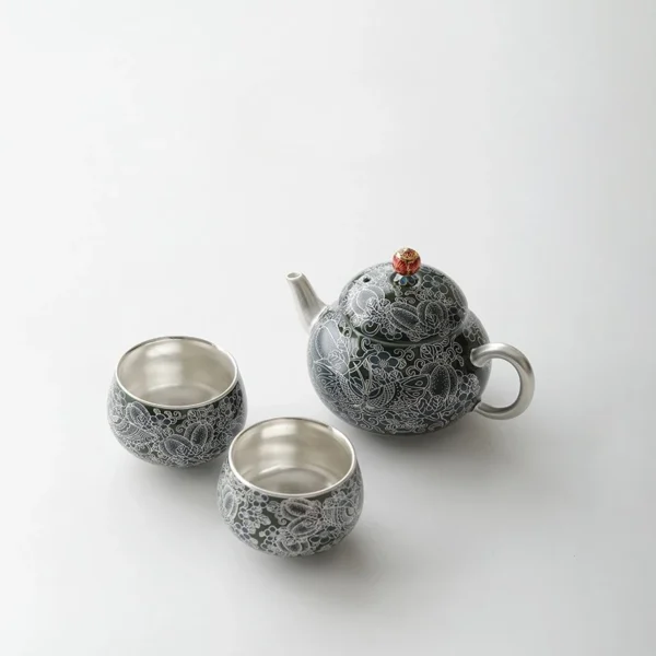 kf-S558c7138d06d4bd7bd6379487e11fda91 Chinese Palace Butterfly Cloisonne Tea Set