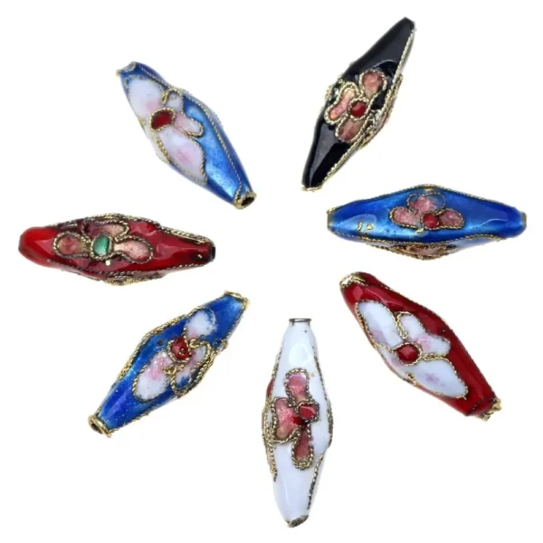 kf-S59de2a5edb8547e5aa63599029209b8cY Cloisonne Copper Beads DIY Jewelry Kit