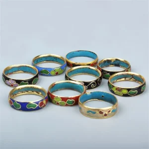 Cloisonne Copper Rings DIY Kit Set