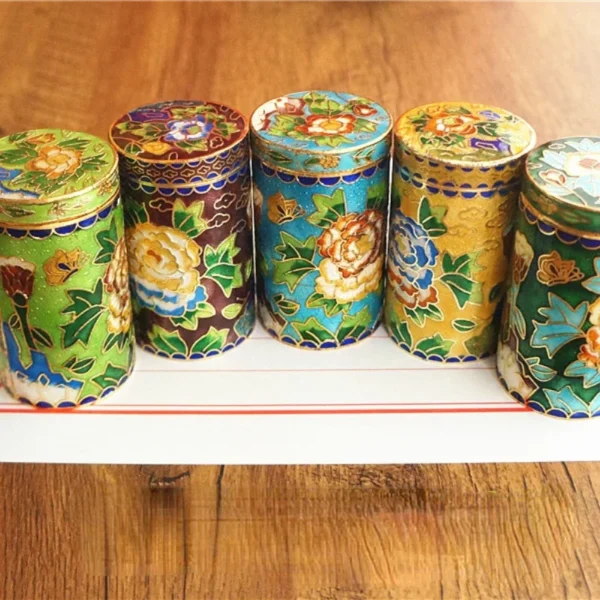kf-S61e0f49005ca4266bb0eeee9dada6232B Cloisonne Toothpick Holder Desktop Craft