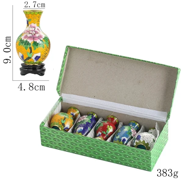 kf-S6a4a62452b274f2e8726c40b8b624226f Traditional Cloisonne Vase Collection Home Decor Set