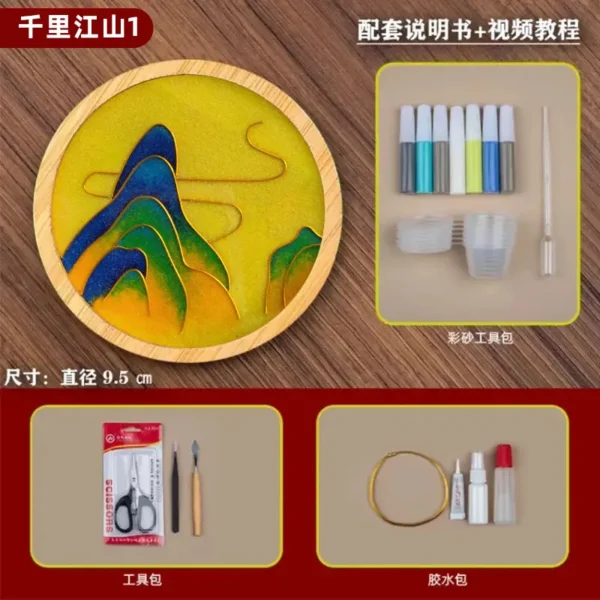 kf-Sd3ec6196fc3f4bde95bd462e321f1e81S Cloisonne Coasters DIY Art Kit