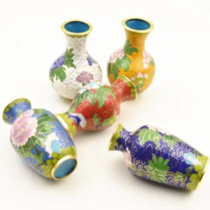 kf-Sd6664efcf37245b1bcd5b68137424659T Traditional Cloisonne Vase Collection Home Decor Set
